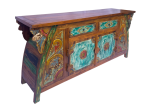 Buffet en manguier sculpté et peint