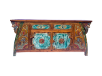 Buffet en manguier sculpté et peint