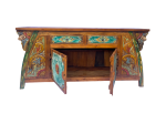 Buffet en manguier sculpté et peint