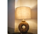 Lampe de table Lampedusa en bois de mangier - H51 cm - brun I Pomax