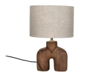Lampe de table Lampedusa en bois de mangier - H38 cm - brun I Pomax