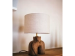 Lampe de table Lampedusa en bois de mangier - H38 cm - brun I Pomax