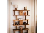 Lampe de table Lampedusa en bois de mangier - H38 cm - brun I Pomax