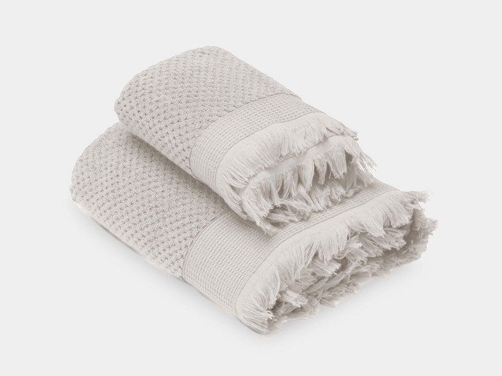 Serviette Téthys Perle, différentes tailles | Vent du Sud